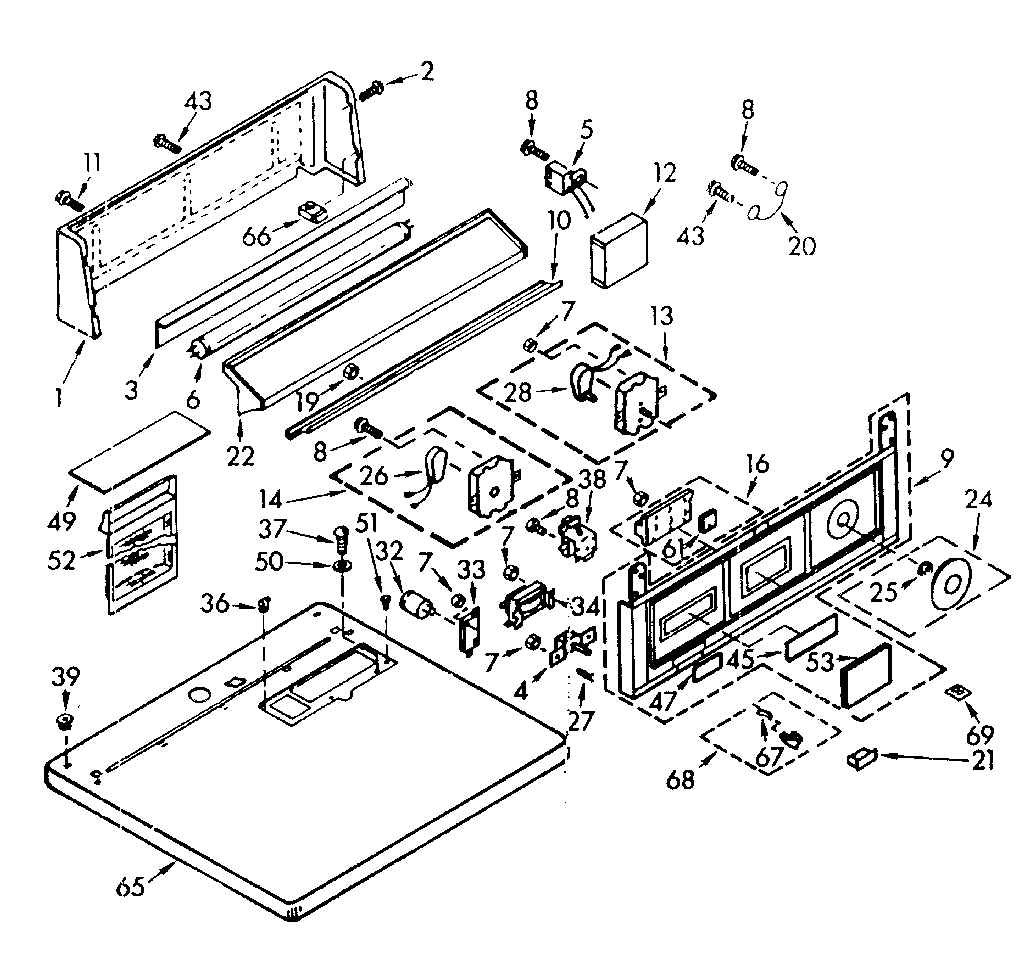 Top and console assembly