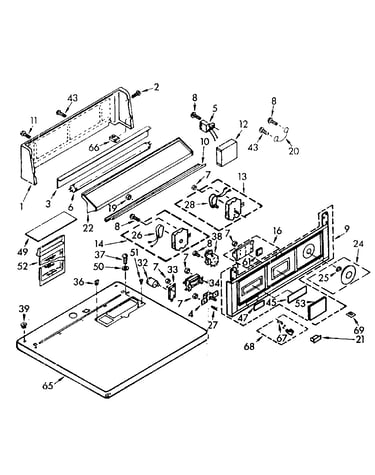 Top and console assembly