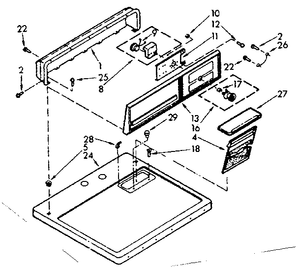 Top and console assembly
