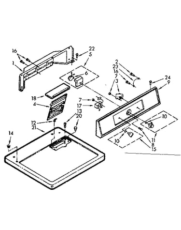 Top and console assembly