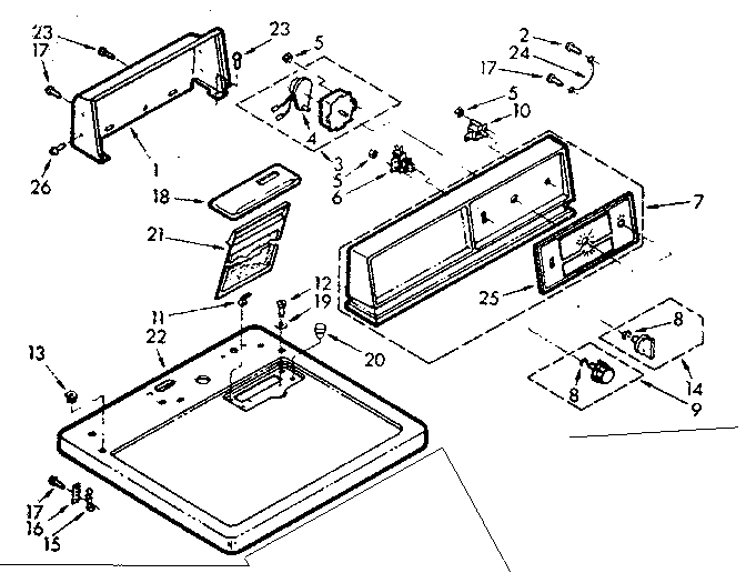 Top and console assembly
