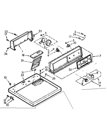 Top and console assembly
