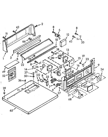 Top and console assembly