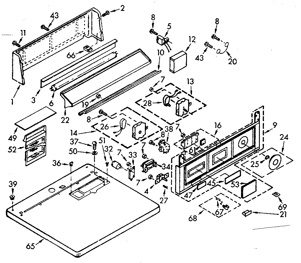 Top and console assembly
