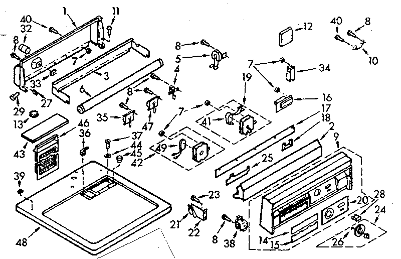 TOP AND CONSOLE ASSEMBLY