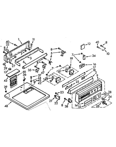 Top and console assembly