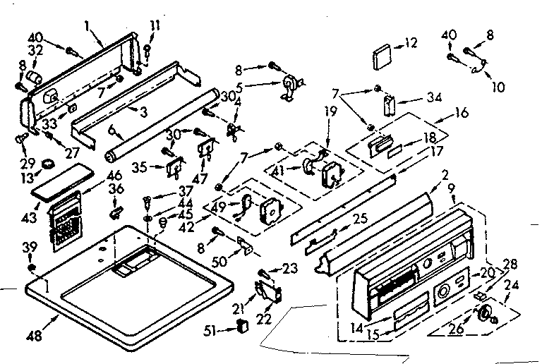 Top and console assembly
