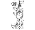 Kenmore 1107014000 tub and basket assembly diagram