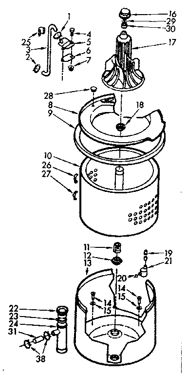 TUB AND BASKET ASSEMBLY