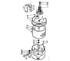 Kenmore 1107014001 tub and basket assembly diagram