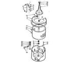 Kenmore 1107014550 tub and basket assemly diagram