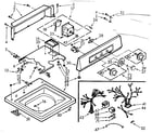 Kenmore 1107014550 top and console assembly diagram
