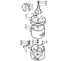Kenmore 1107014501 tub and basket assembly diagram