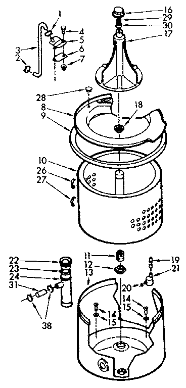 TUB AND BASKET ASSEMBLY