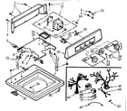 Kenmore 1107014552 top and console assembly diagram