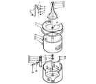 Kenmore 1107015503 tub and basket assembly diagram