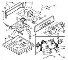 Kenmore 1107014503 top and console assembly diagram