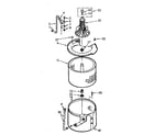 Kenmore 1107015661 tub and basket assembly diagram