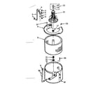 Kenmore 1107015664 tub and basket assembly diagram