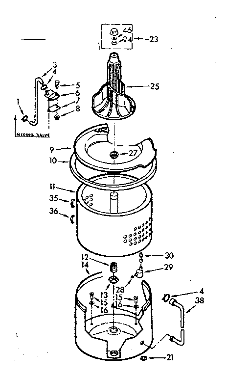 TUB AND BASKET ASSEMBLY