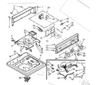 Kenmore 1107015626 top and console assembly diagram