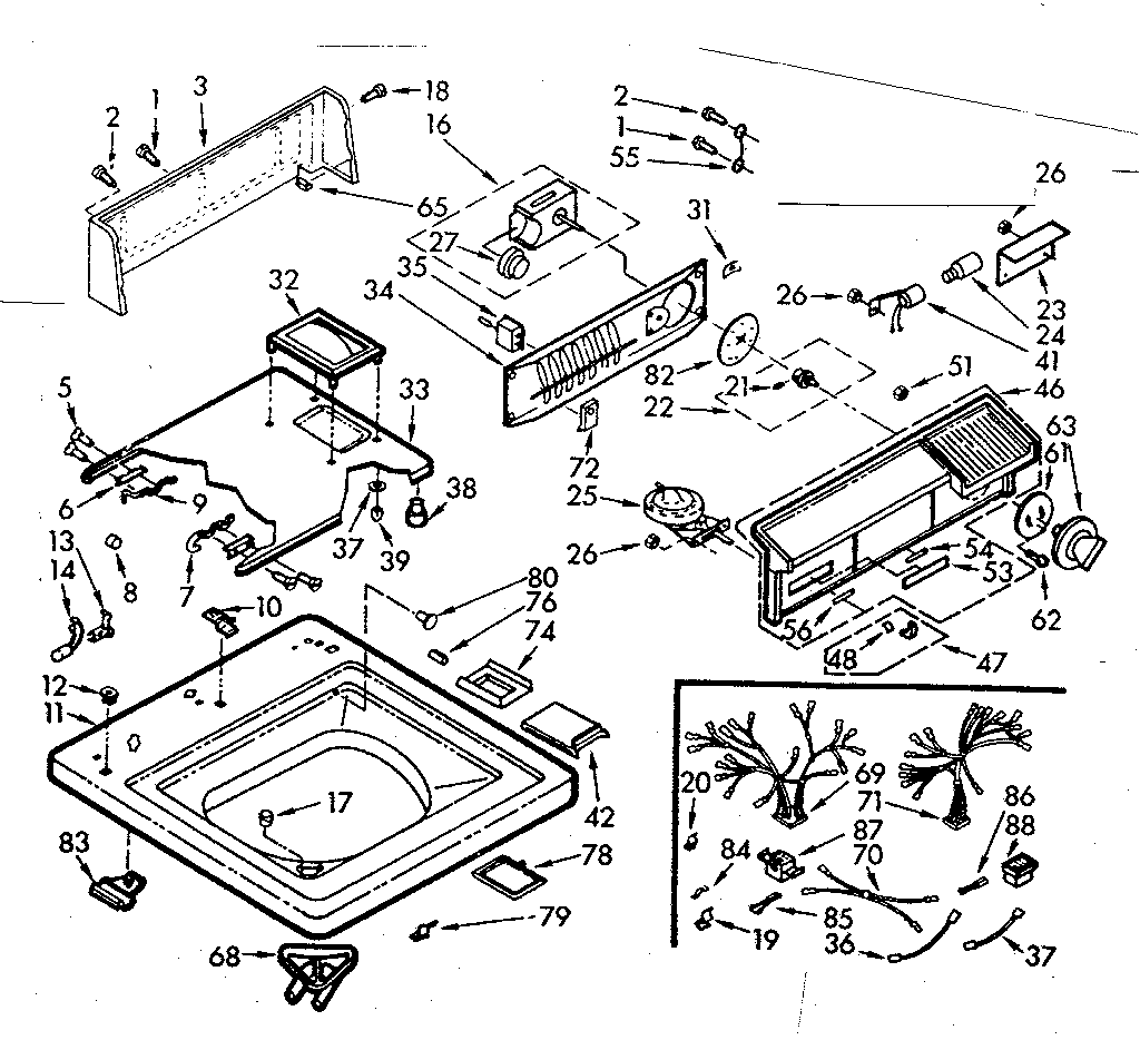 Top and console assembly