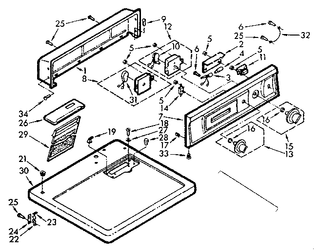 Top and console assembly