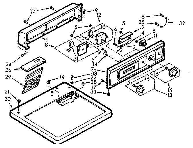 TOP AND CONSOLE ASSEMBLY