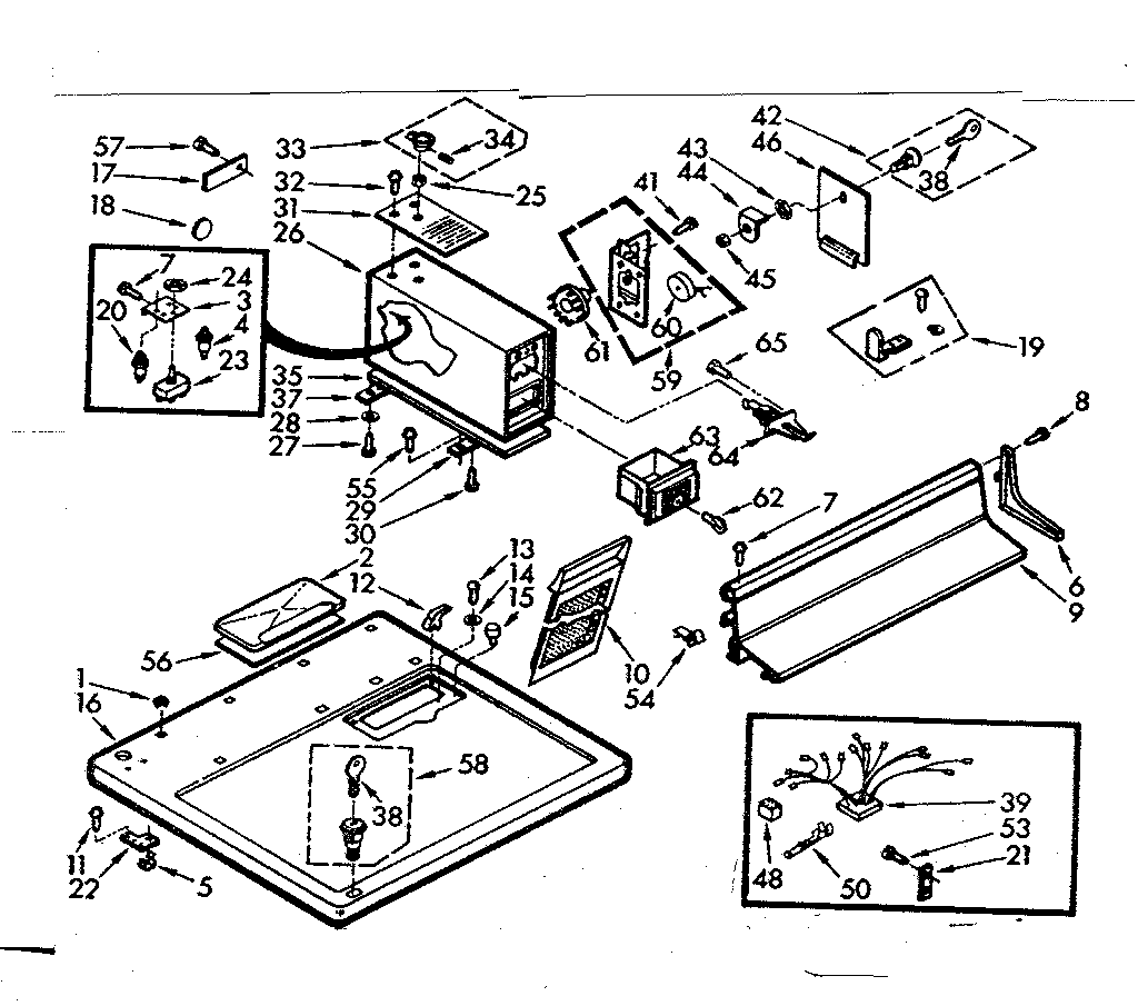 Top and console assembly