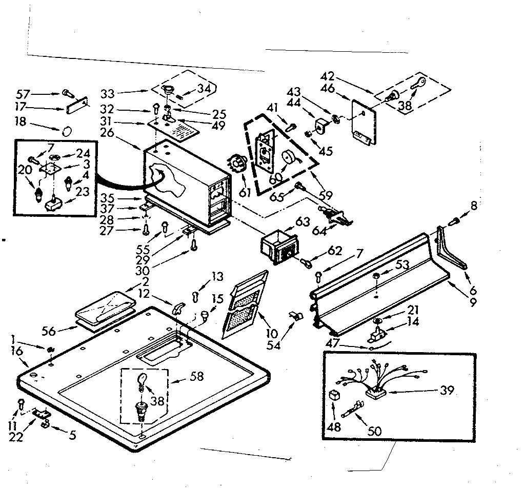 Top and console assembly