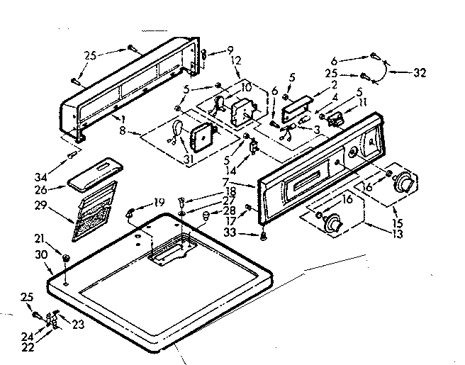 Top and console assembly