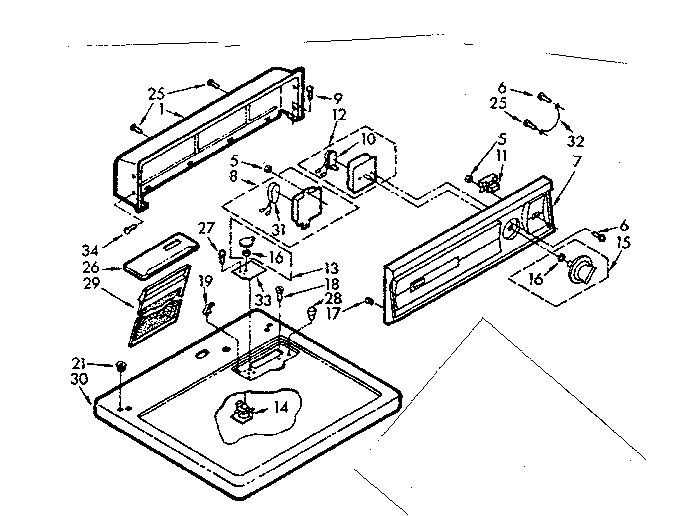 Top and console assembly