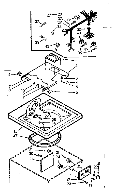 Top and control assembly