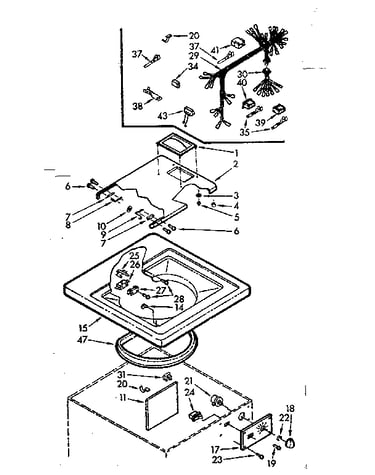 Top and control assembly