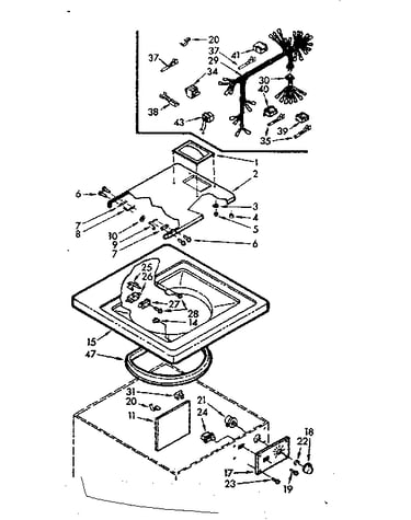 Top and control assembly