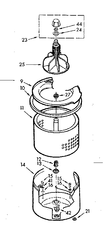 TUB AND BASKET ASSEMBLY