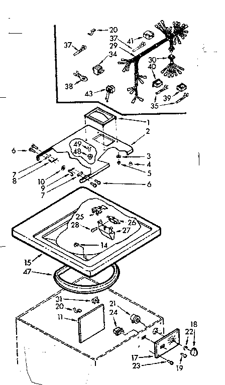 Top and control assembly