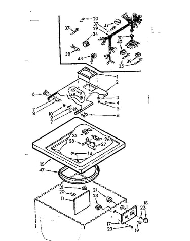 Top and control assembly