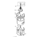 Kenmore 1107033103 tub and basket assembly diagram