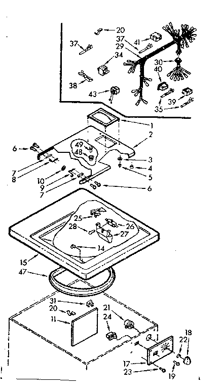 Top and control assembly