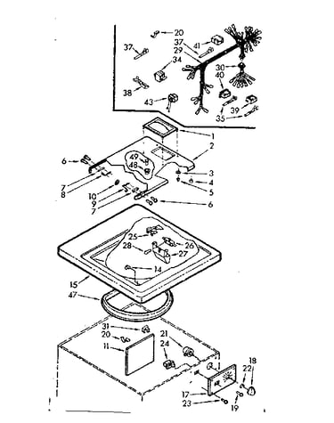 Top and control assembly