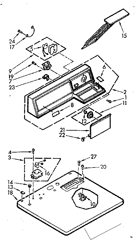 Top and console assembly