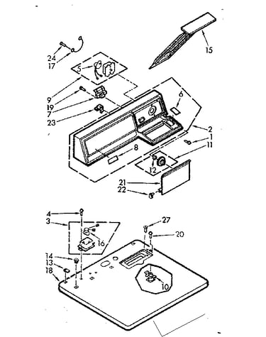 Top and console assembly