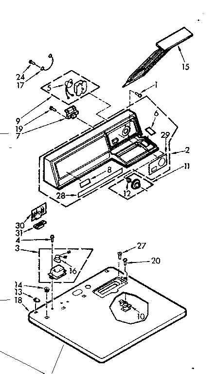 Top and console assembly