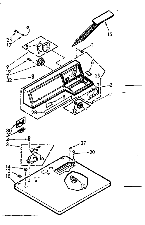 TOP AND CONSOLE ASSEMBLY