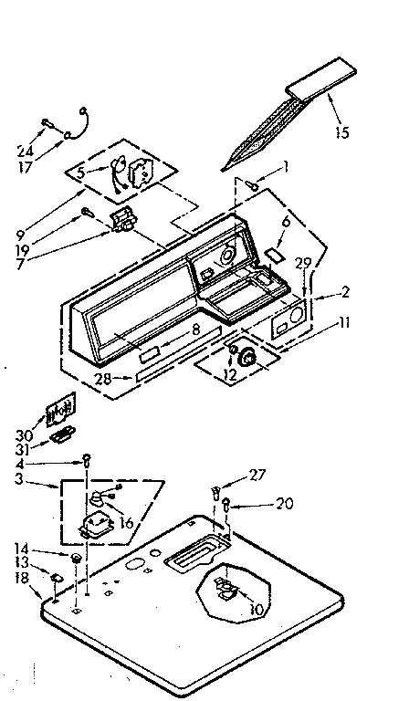 Top and console assembly