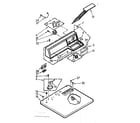 Kenmore 1107058721 top and console assembly diagram