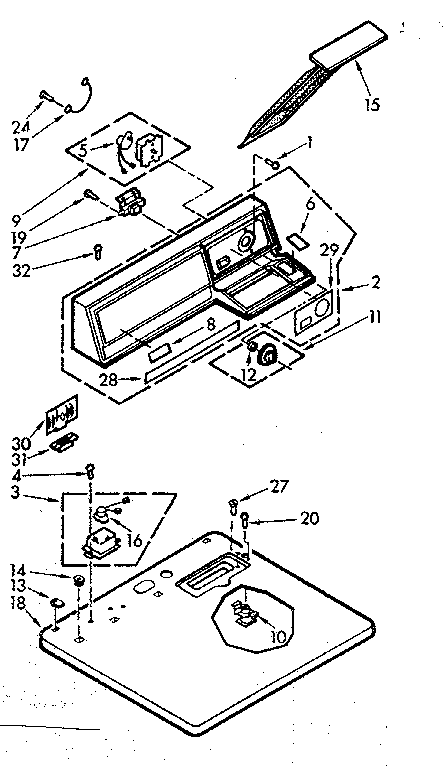Top and console assembly