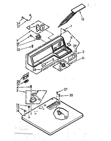 Top and console assembly
