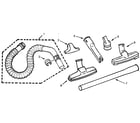 Eureka SE3712A hose and attachment parts diagram